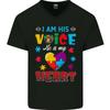 26 I Am His Voice He My Heart Autism Autistic Mens V-Neck Cotton T-Shirt Unisex T-Shirt
