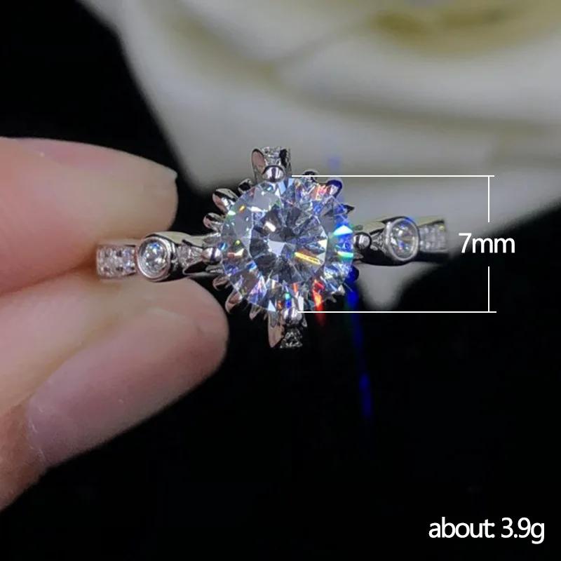 New Bride'S Wedding Design, Attending Accessories, Shiny Round Simple Inlaid Zircon Shiny Fashion Ring