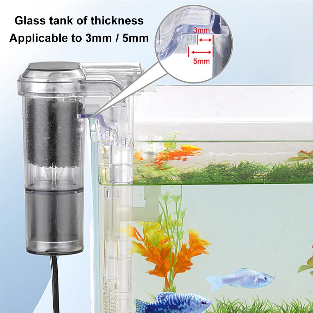 Fish Tank Suspended Filter Aquarium Hang On Filter Adjustable Water Flow Hang Up Filter Water Pump Aquarium Accessories