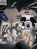 Children's Mickey Cartoon Cotton Pajama Set - Trendy Short Sleeve for Boys and Girls