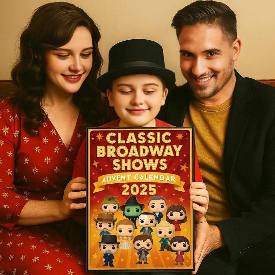2025 Broadway Shows Advent Calendar 24-Day Countdown Box with Collectible Figurines Festive Themed Gift for Theater Fans