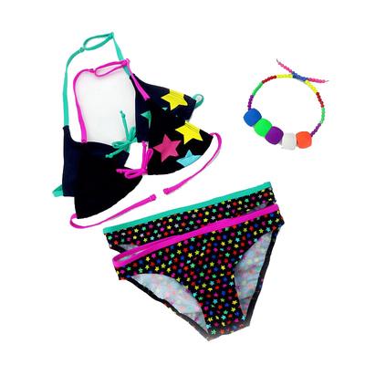 Letní plavky Dívčí plavky dvoudílné plavky Dětské plavky se vzorem hvězdy dělené bikiny dívčí plavky
