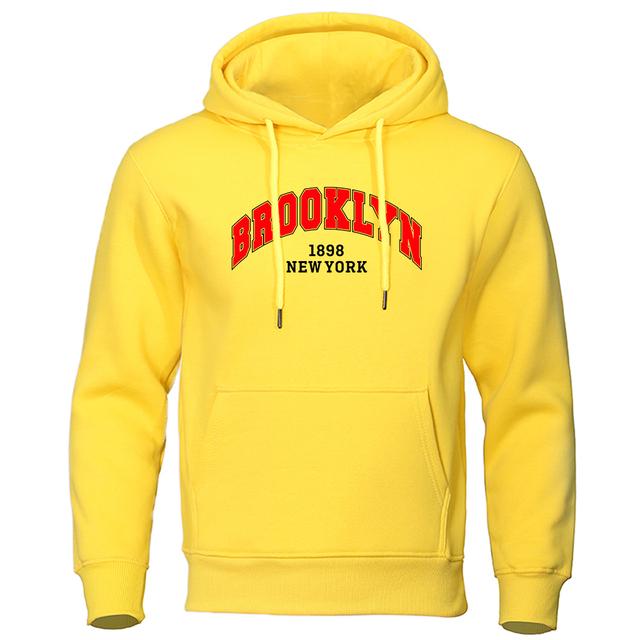 

Бруклин 1898 НЬЮ-ЙОРК США город Толстовка с принтом Мужская Свободная одежда больших размеров Повседневные уличные пуловеры Осенняя теплая толстовка Мужская 3XL