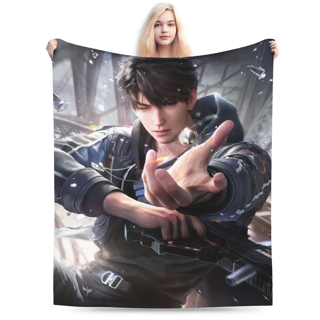 Caleb Love And Deepspace Blankets Flannel Textile Decor Breathable Thin Throw Blankets for Sofa Office Bedding Throws