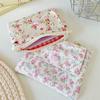 Multifunctional Document Card Bag Key Coin Purse for Women Cartoon Floral Bow Print Coin Purse Cute Storage Bag Purse