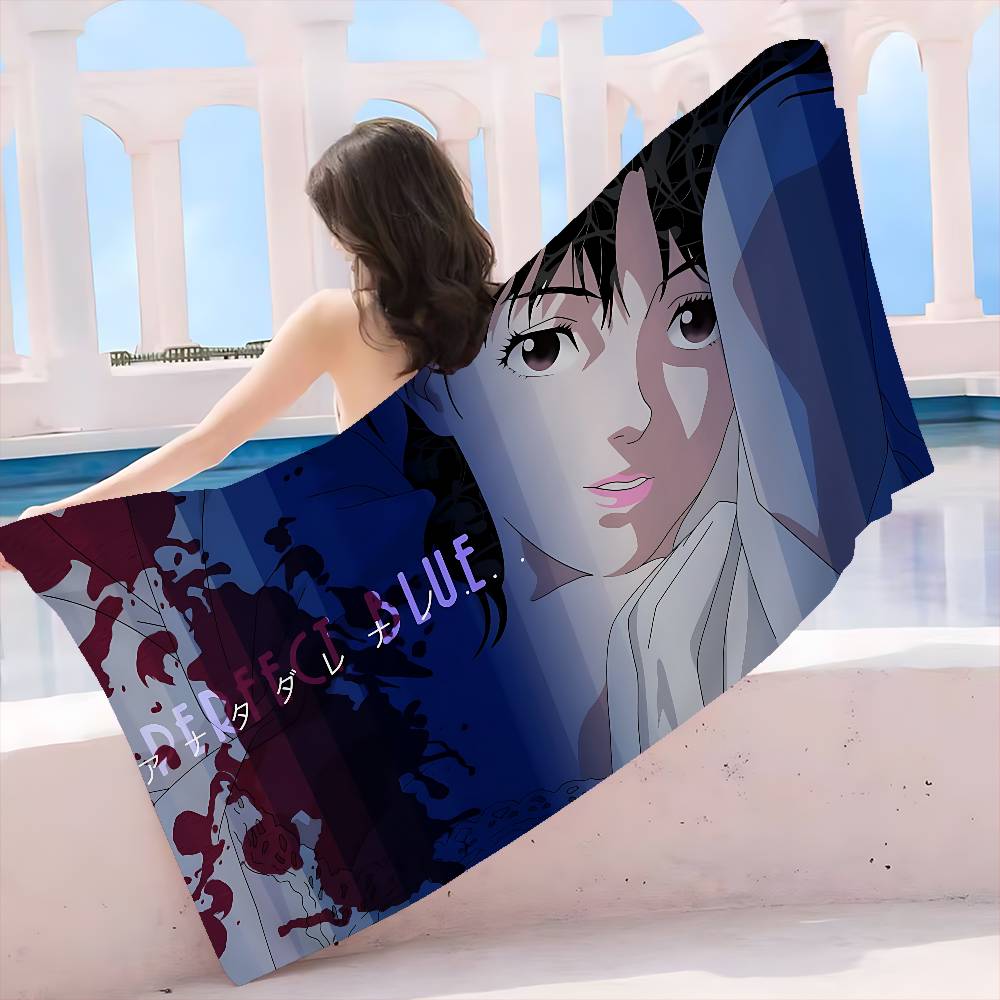 Japanese horror movie P-perfect B-blue Microfiber Blanket Quick Drying Beach Towels Oversized Printing Super Absorbent Towel