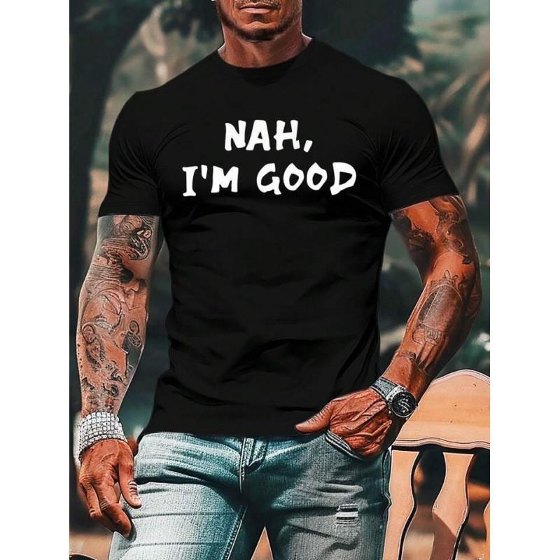 Men Fashion Crew Neck Short Sleeve Letter Print Sleeve Cotton T Shirt Top 3XL 1730₽