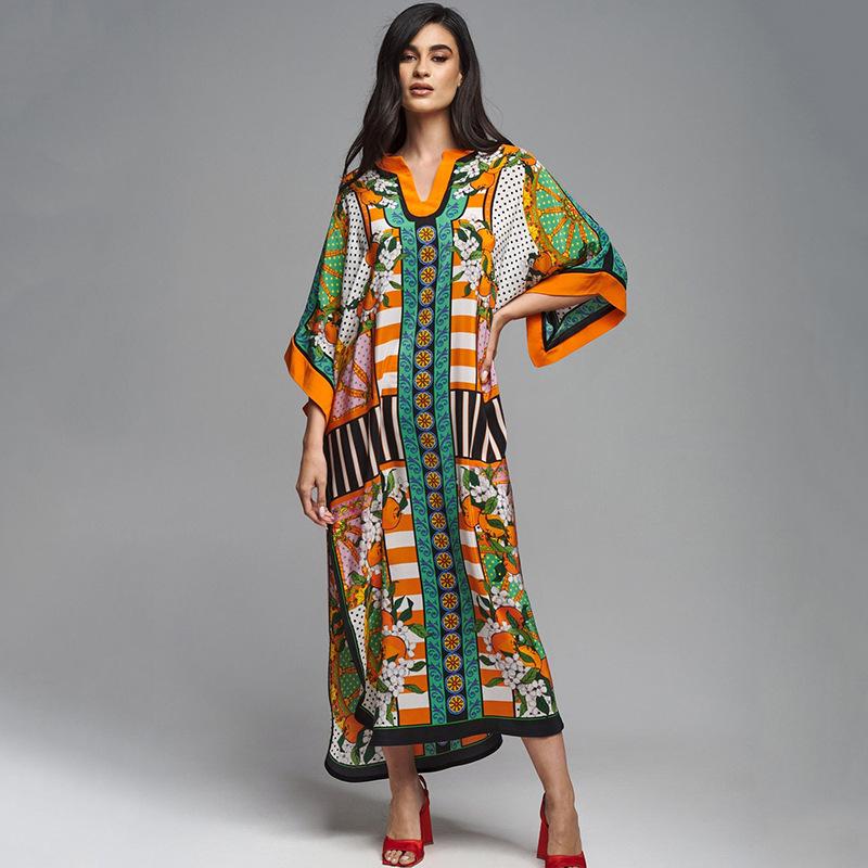 

European & American Polyester Beach Cover-Up Dress - Women s Long Sun Protection Shirt for Vacation One Size