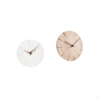 Silent Decorative Wall Clock for Home Office Kitchen Study Room Creative Design Solid Wood Easy To