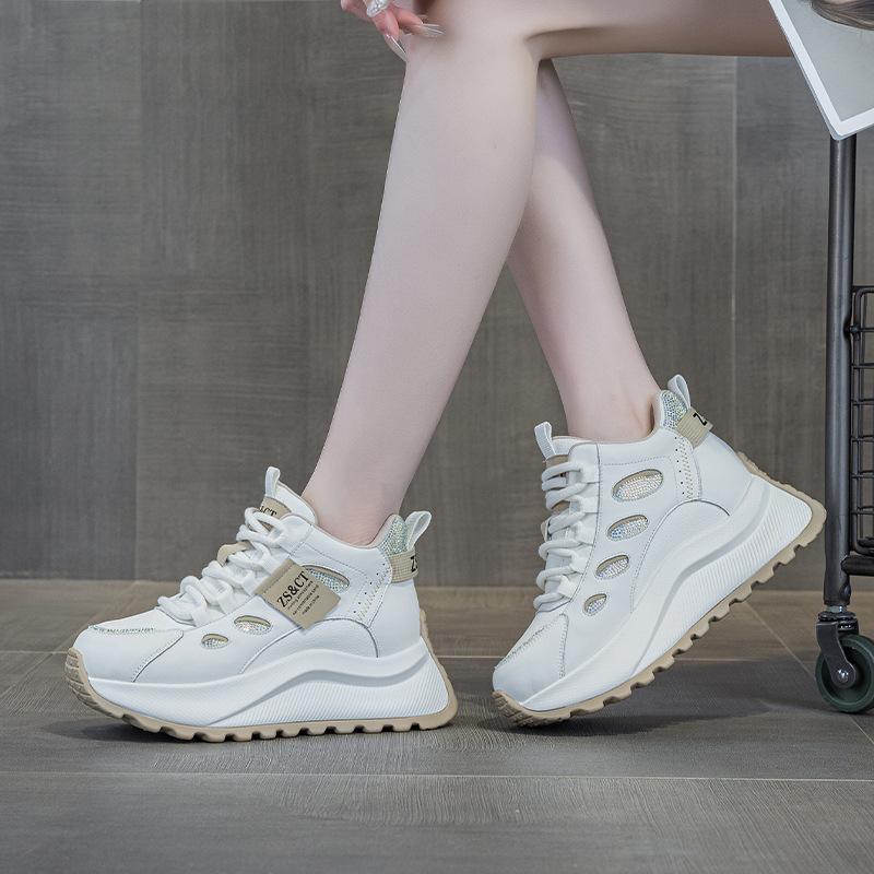 9972 leather high-top shoes children's new versatile spring and autumn platform sports and leisure shoes