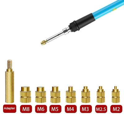Vârf de fier de lipit pentru inserții cu setare termică Cap M2 M2.5 M3 M4 M5 M6 M8 Kit de inserție filetată încastrată din alamă pentru inserții topibile la cald Piuliță