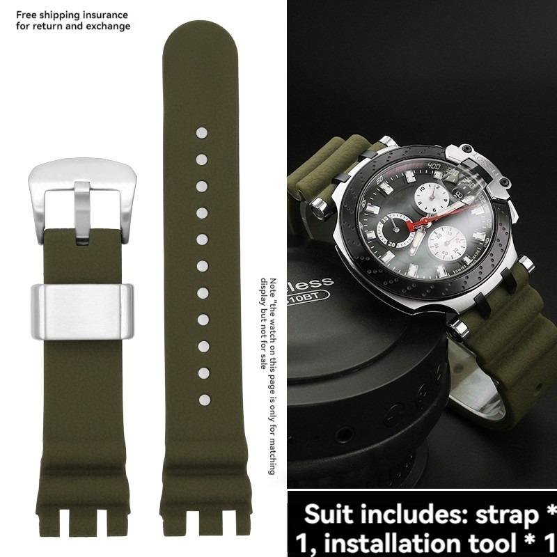 For Tissot Racing Series T115 Silicone Stainless Steel Buckle T115.417 Watch Band Men's Watch Accessories 22mm Waterproof Strap