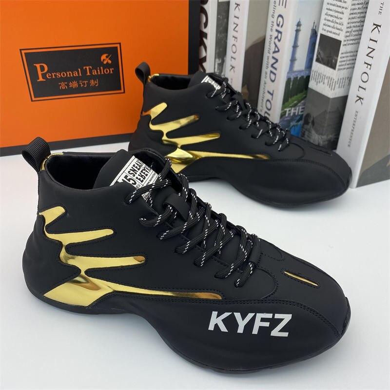 New Trendy Men Winter High -Top Thicken Warm Platform Non -Slip Sneakers Male Vulcanized Tennis Basketball Casual Sport Shoes