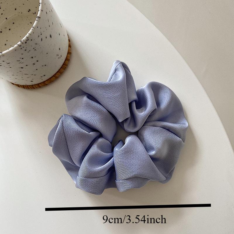 Chouchous en soie vintage pour cheveux, bandes élastiques pour cheveux, couleur unie, pour femmes et filles, couvre-chef, cravates pour queue de cheval, accessoires pour cheveux