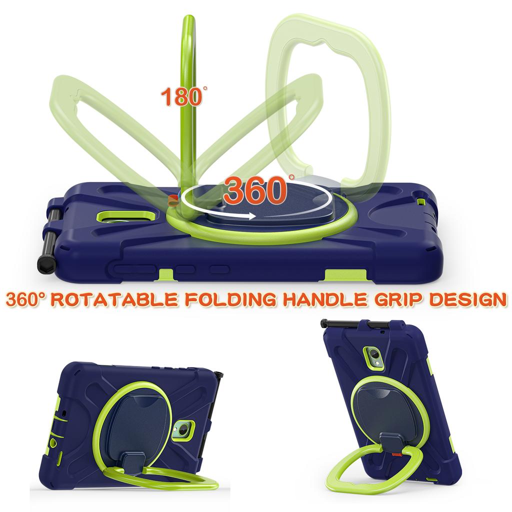 360 Rotating Kids Case Universal for Samsung Galaxy Tab Active 5 3 SM-X300 X306B SM-T570 575 8" Armor Stand Cover Shoulder Strap