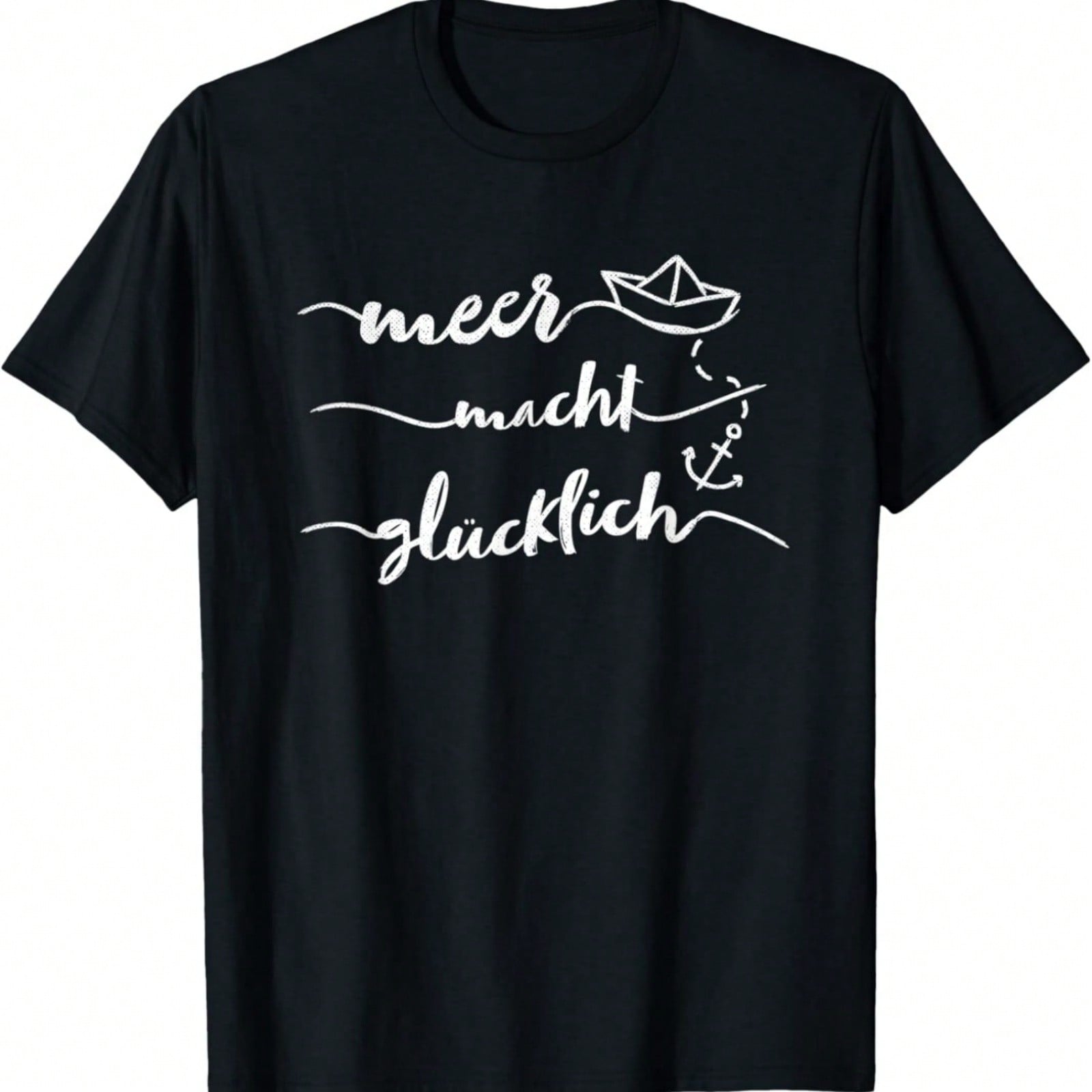 Sea Makes Happy Paper Ship Paper Boat Anchor T-Shirt S разноцветный