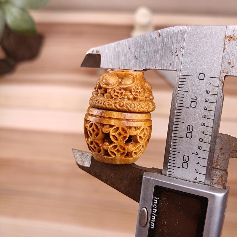 Green Sandalwood Gourd Pendant Phone Charm and DIY Hollow Ornament Jewelry.