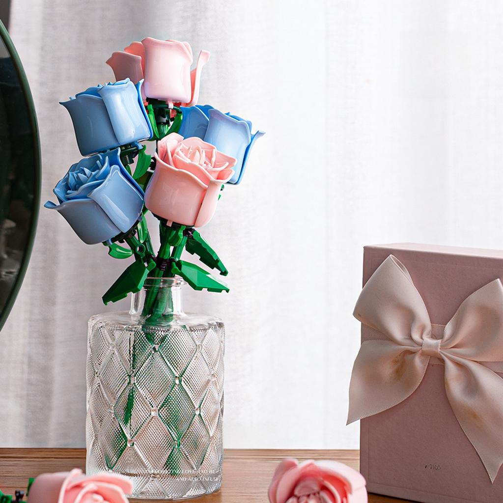 Compatible Lego Eternal Flower Valentine's Day & Teacher's Day Rose Puzzle Building Toy Set