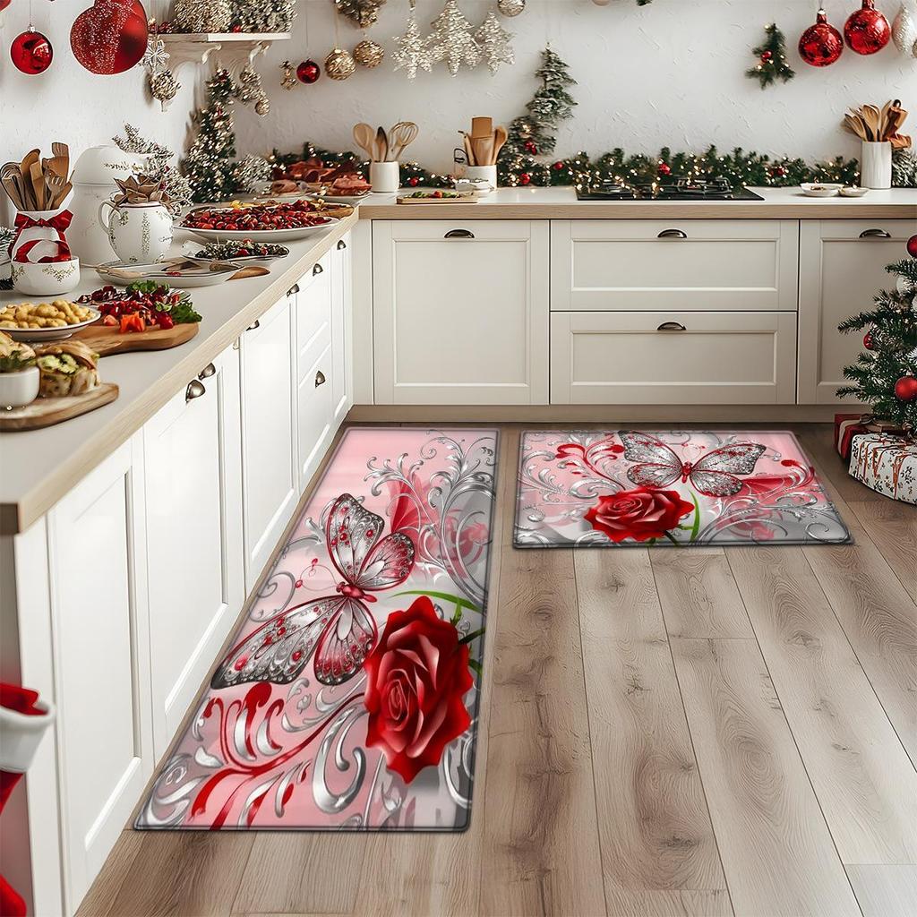 Valentine's Day Heart Hallway Runner: Non-slip, Dirt-resistant, Easy-to-Clean Floor Mat