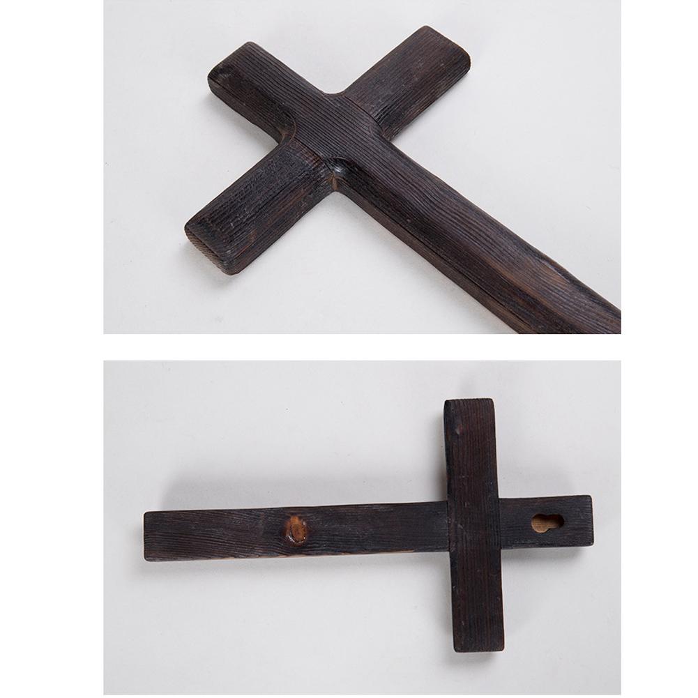 Crosses Wall Decor Black Color Wooden Wall Hanging Crosses Sign for Home Weddings Party Spa