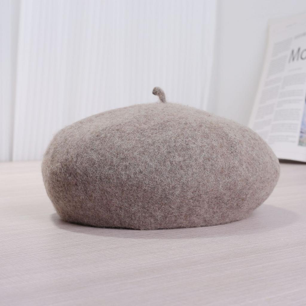 Wool Beret Painter Hat Women Autumn and Winter Versatile British Style Retro Hat Winter Versatile Hat