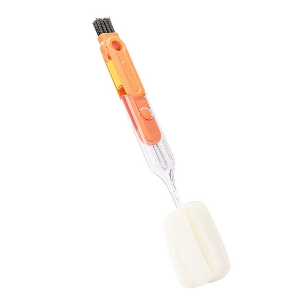 New 5 In1 Bottle Cup Lid Brush Plastic Multi-Function Cups Cover Brush Sponge Cleaning Brush Kitchen