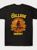 Unisexs College Dropout Pattern Tshirt Black Casual Crew Neck Knitted Fabric Perfect For Spring And Summer Everyday Tshirt