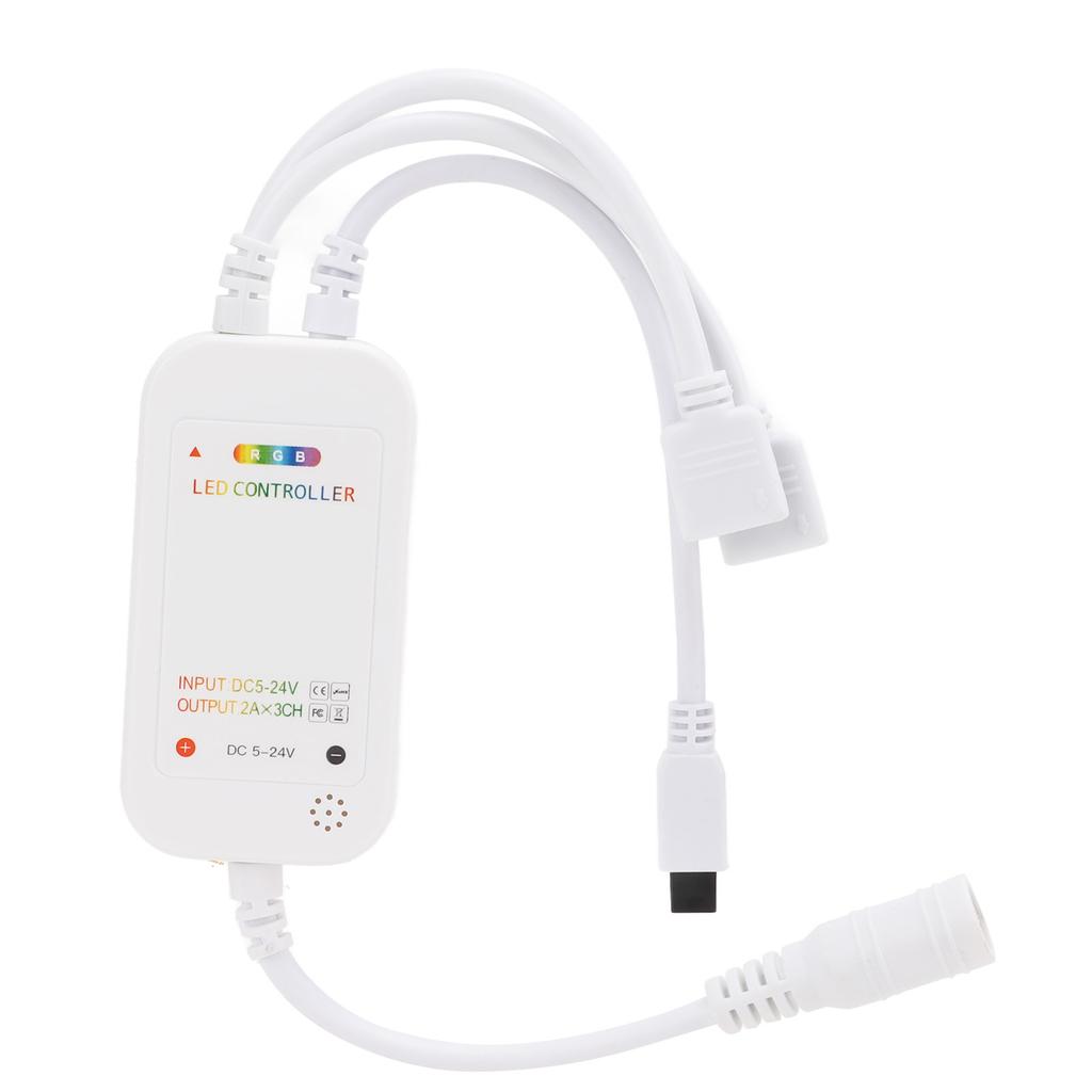 LED Strip Light Dimming Controller with RGB Remote Control Adjust Color Brightness for KTV Music LEDs Rope Lighting