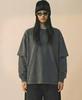 REBRENNER Oversized Pigment Layered T-Shirt Charcoal