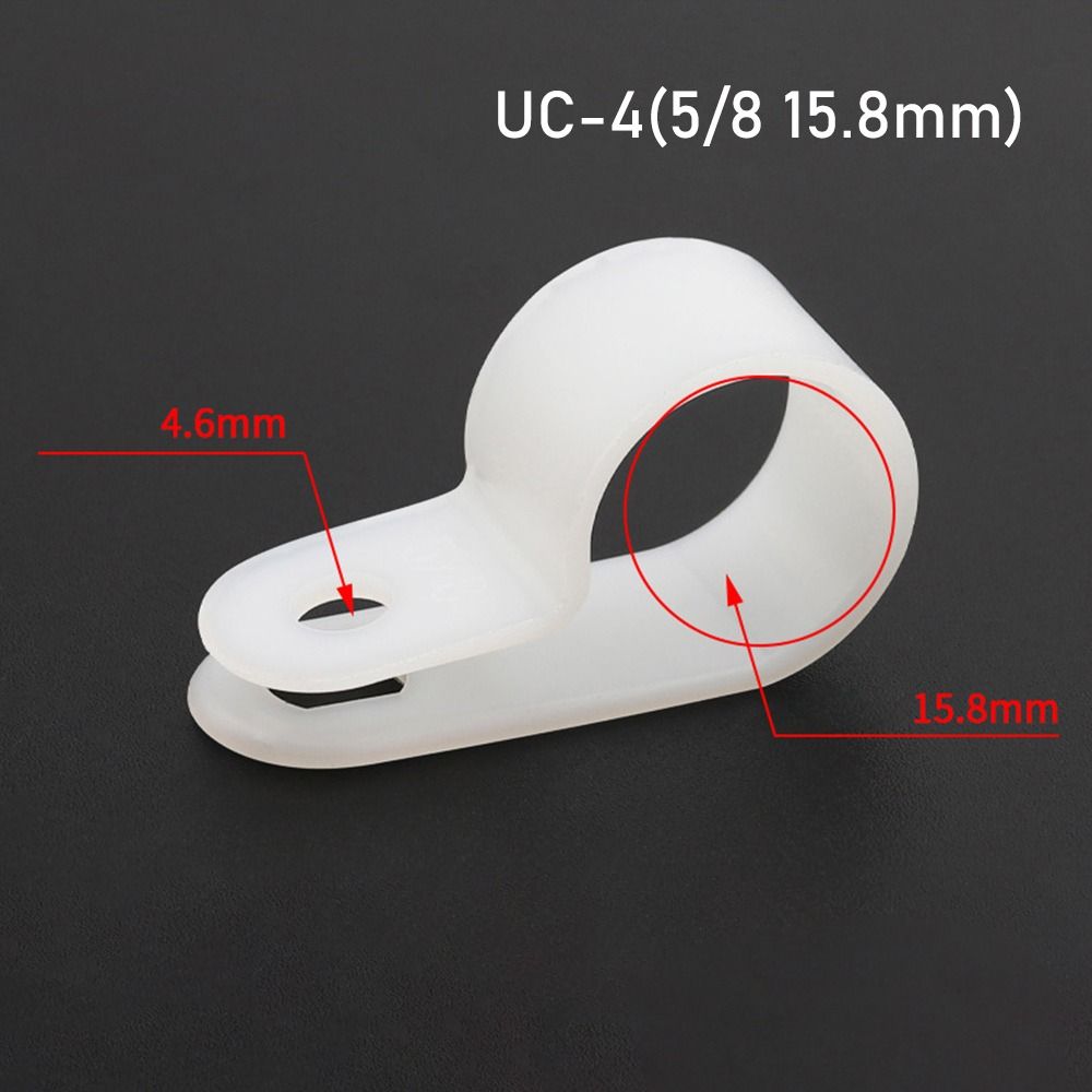 10PCS Plumbing Tightening Cable Clip Nylon Fastening Buckles Durable R-Type Hose Clamp  Cable