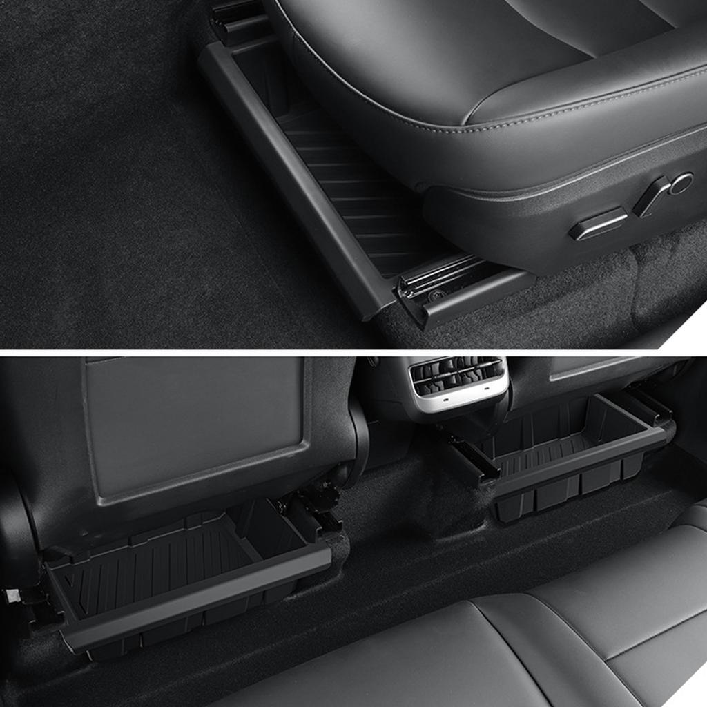 Vehicle Hidden Storage Compartment Waterproof Car Seat Organizer Space Saving Design Tool Free Install for Car Model Y