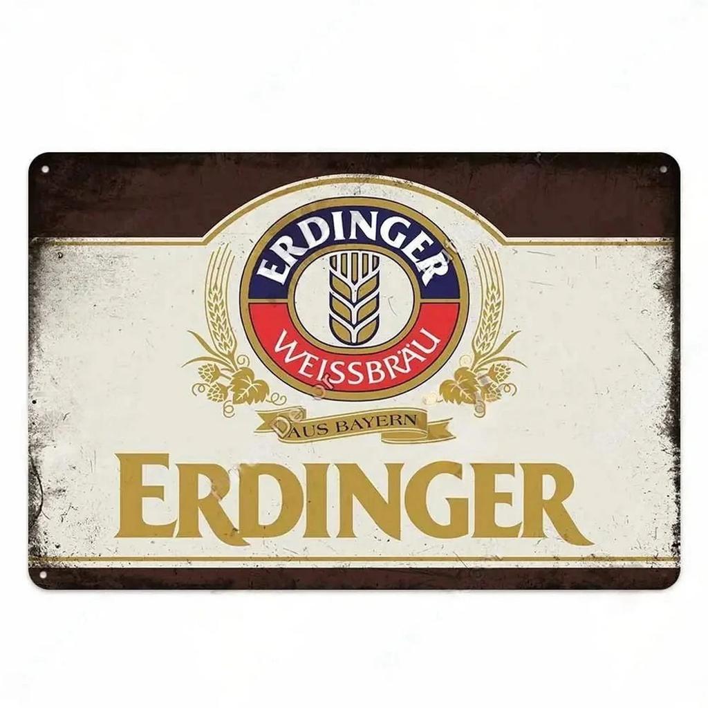 Kovové plechové cedule Plaketa Erdinger Veltins Nástěnná dekorace Vintage železná malba Umělecké plakáty pro pánský doupě Domácí kavárna Zahradní klub