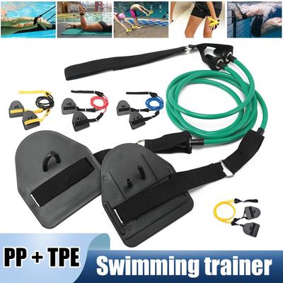 Swimming Arm Strength Trainer Resistance Band Hand Webbed Paddle Swimming Arm Training Pull Rope for Gym Fitness Workout Tool