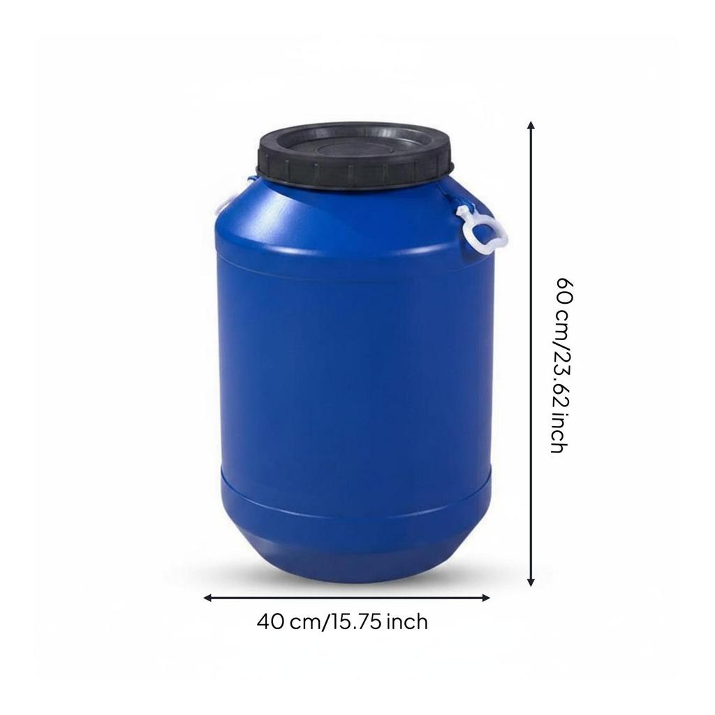 60L Blue Plastic Container Watertight Fermenting Caustic-Resistant