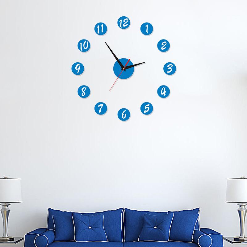 

Европейские Большие Персонализированные Модные Настенные Наклейки Часы DIY Искусство Акриловые Часы Декорация Гостиной Бесшумные Креативные Настенные Часы Red