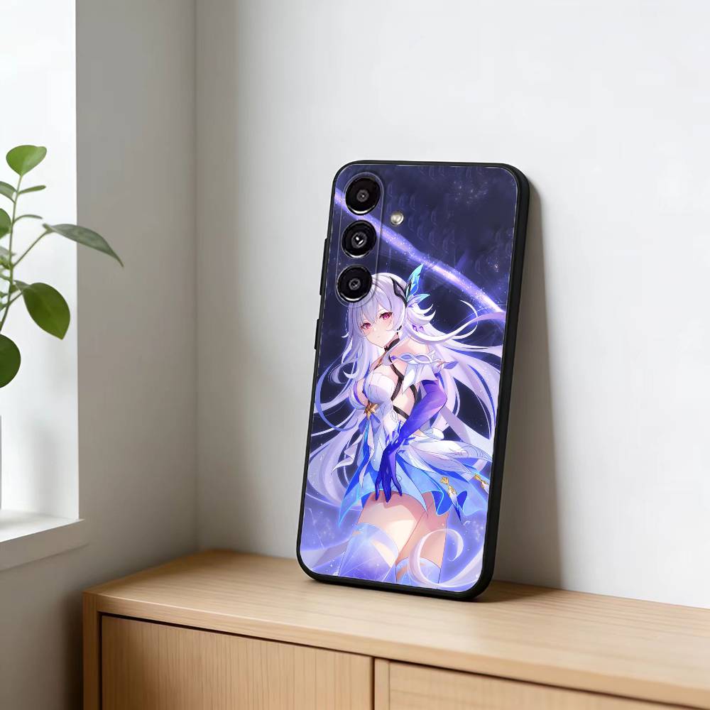 G-Genshin Impact S-Skirk Phone Case For Samsung Galaxy A13,21s,22,31,32,52,53,71,72,73,Soft Black Cover