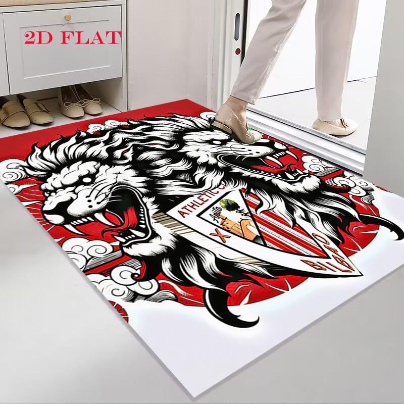 Athletic Club Logo Teppich für Wohnzimmer Schlafzimmer Zuhause Sofadekoration, rutschfeste Bodenmatte für Kinder zum Spielen