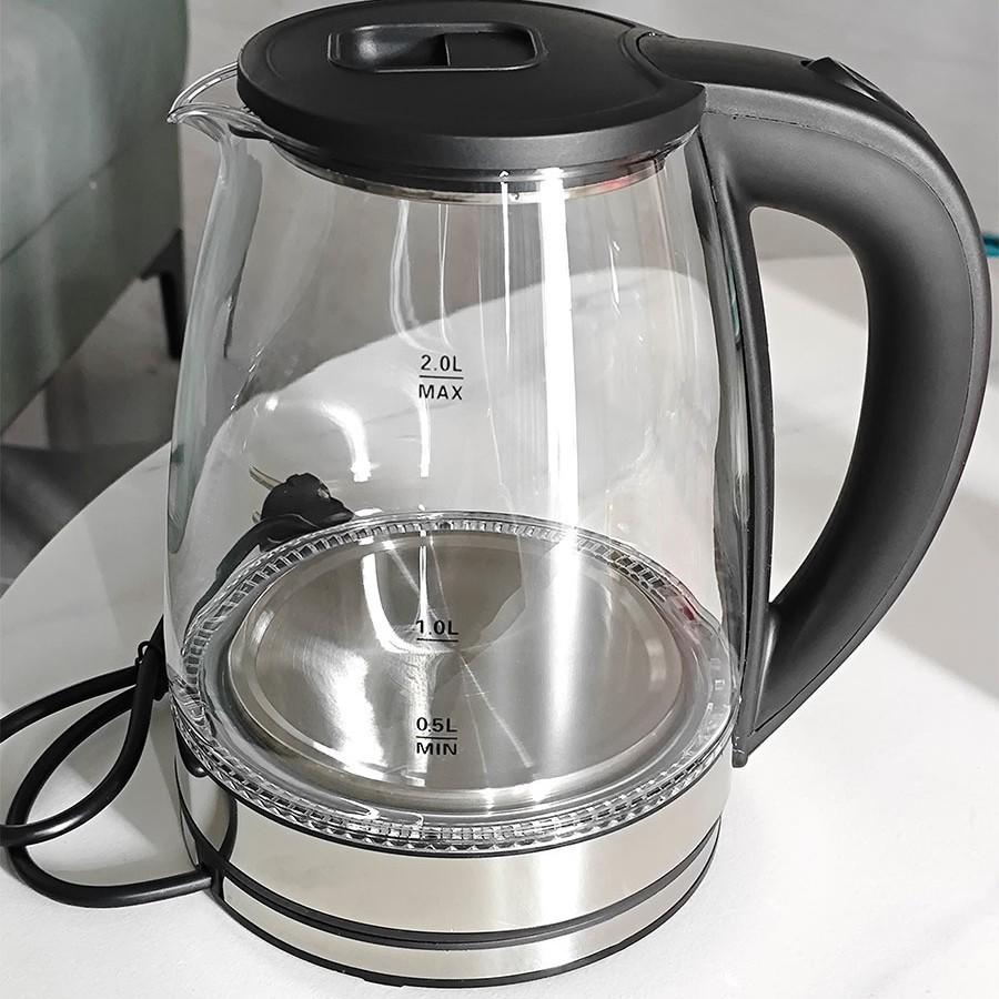 European & British Standard Transparent Electric Glass Kettle for Cross-Border Use
