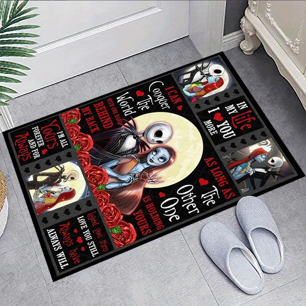 1pz Tappeto The Nightmare Before Christmas, Tappeto da Area, Camera da Letto e Sala Giochi, Resistente, Antimacchia e Facile da Pulire, Soggiorno