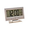 Sound Sensor Light Up LCD Digital Table Alarm Clock Calendar Temperature Display