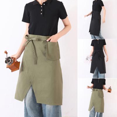 Spatbestendig Halve Schort met Zijsplitten Polyester Kookschort Olie- en Waterbestendig Schort voor Restaurant
