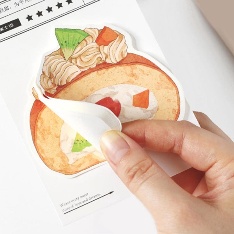 Lovely Cake Note Pad Simple Stickier Note Stickier Pad Sweet Station Series Stickier Note Memos Pad for Office Workers