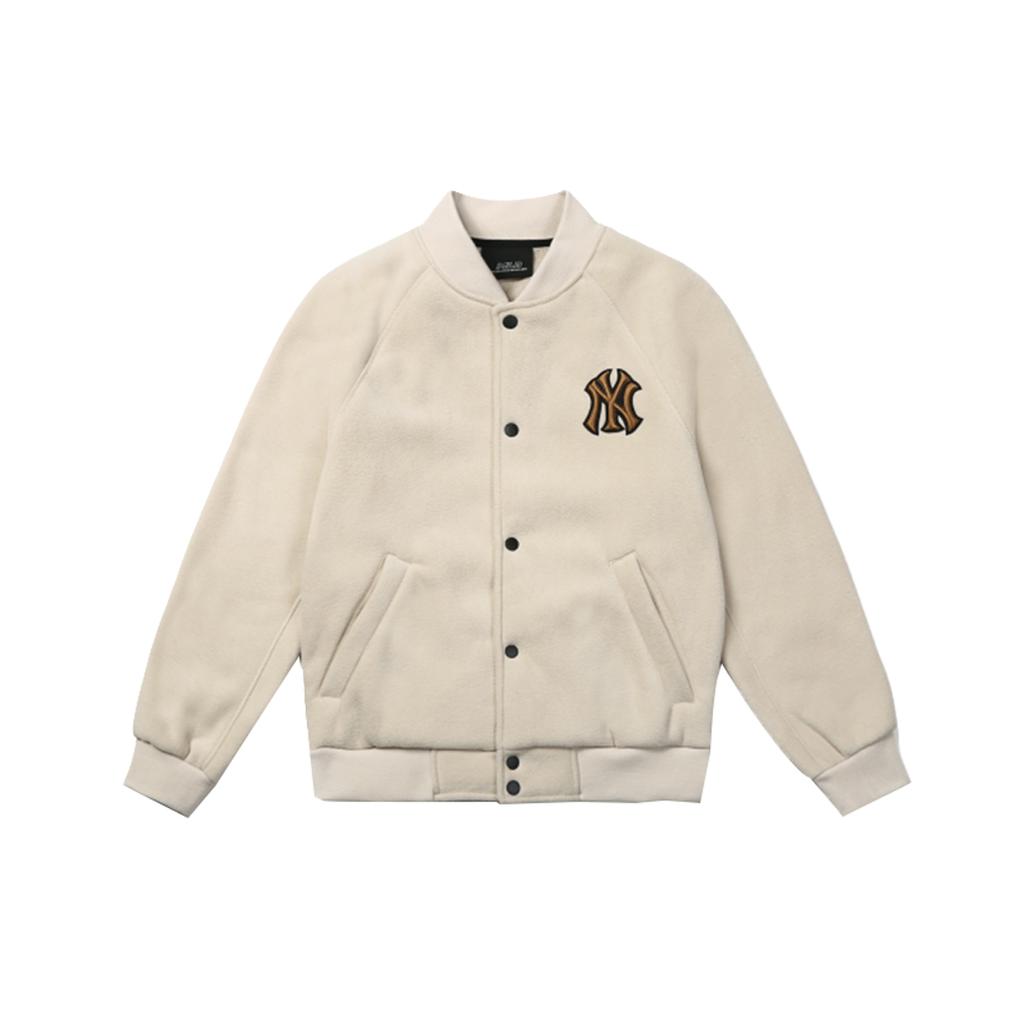 New MLB Velvet Jackets Unisex White 31JP05061-50B