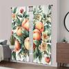 Pfirsichfarbene Blumenprint-Vorhänge Polyesterstoff Geeignet für Schlafzimmer Wohnzimmer Dekoration Hergestellt aus Maschinenwaschbar Tolle Fensterdekoration