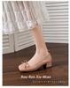2025 Fall Chunky Heel Square Toe Bow Mary Jane Women’s Slip-On Shoes