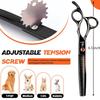 Sangelar 6.5 inch Colorful Pet Hair Scissors Thinning Scissors Pet Grooming Dog Scissors Professional Teddy Animal Hair Thinning Shear