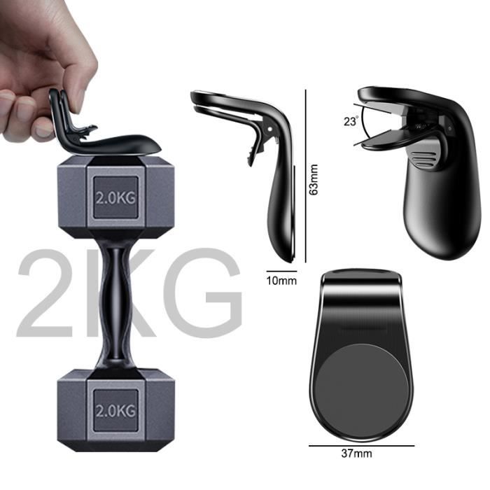 Universal Magnetic Phone Holder for Car - Black