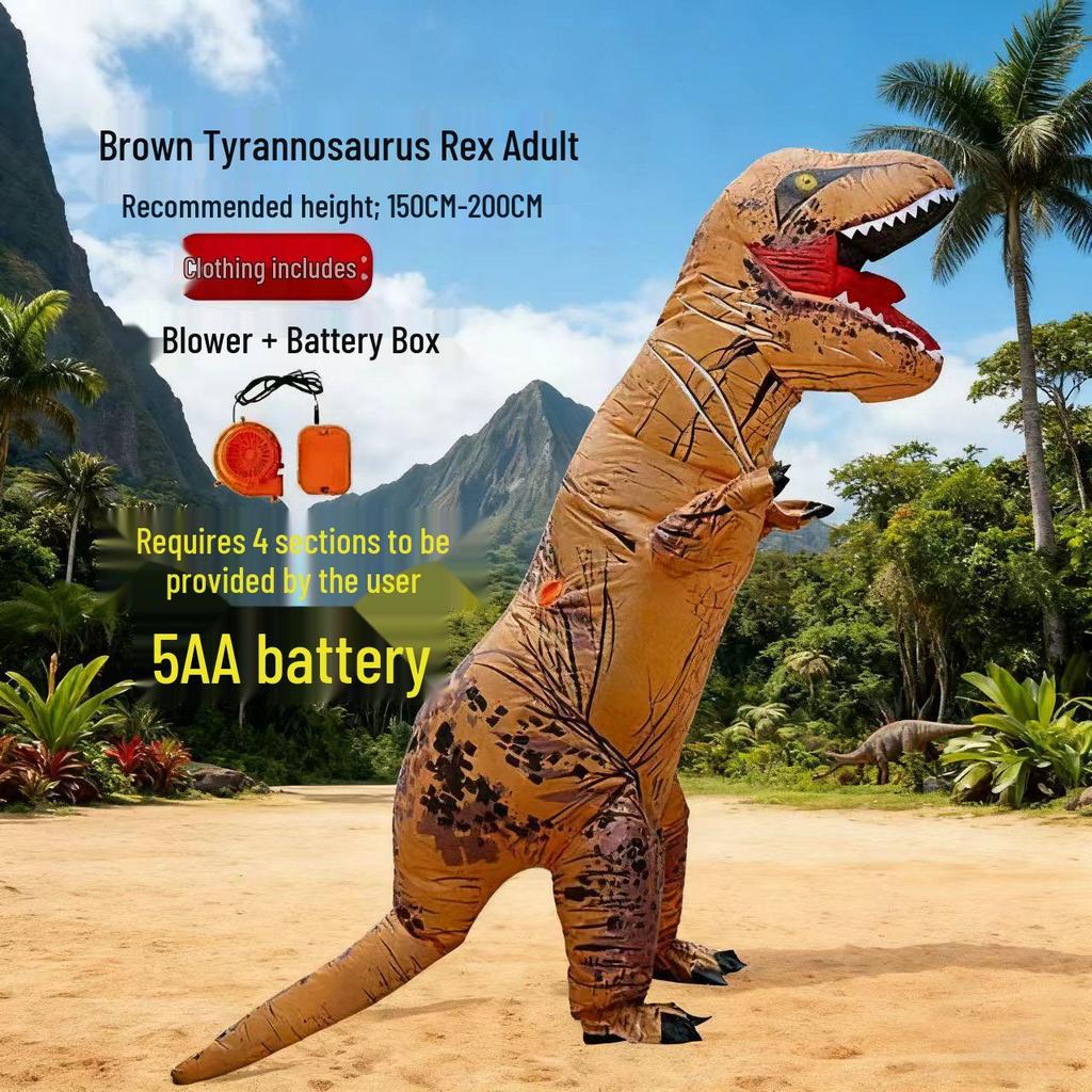 Kids’ Halloween Dinosaur Costume: Inflatable Tyrannosaurus Alien Outfit