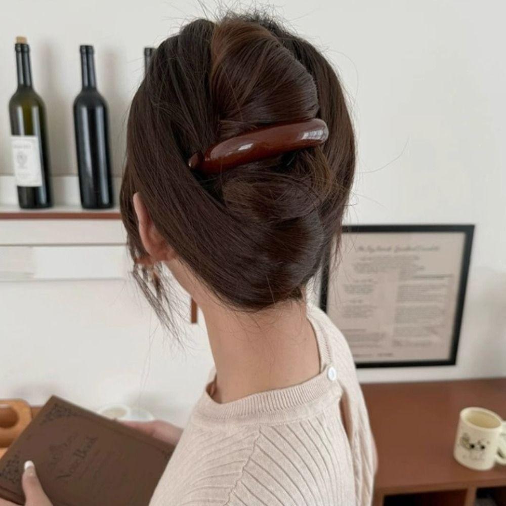 Large Twist Hair Clip Barrettes Womans Hairpins Retro High Ponytail Clip  Girl