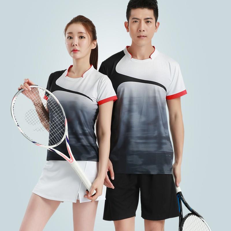 Quick-Dry Badminton Set Men Women Short Sleeve Sport Shirt Skort Pants Lightweight Athletic Wear